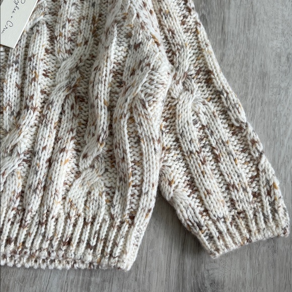 Rylee + Cru Cable Knit Sweater Top Pullover Neutral 18-24 M‎ NWT Winter Classic - Picture 3 of 11